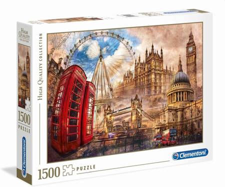 Jigsaw Puzzle - Vintage-London (31807) - 1500 Pieces Clementoni