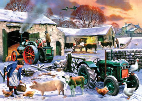 Wooden Jigsaw Puzzle - Winter Farm - 500 Pieces Wentworth