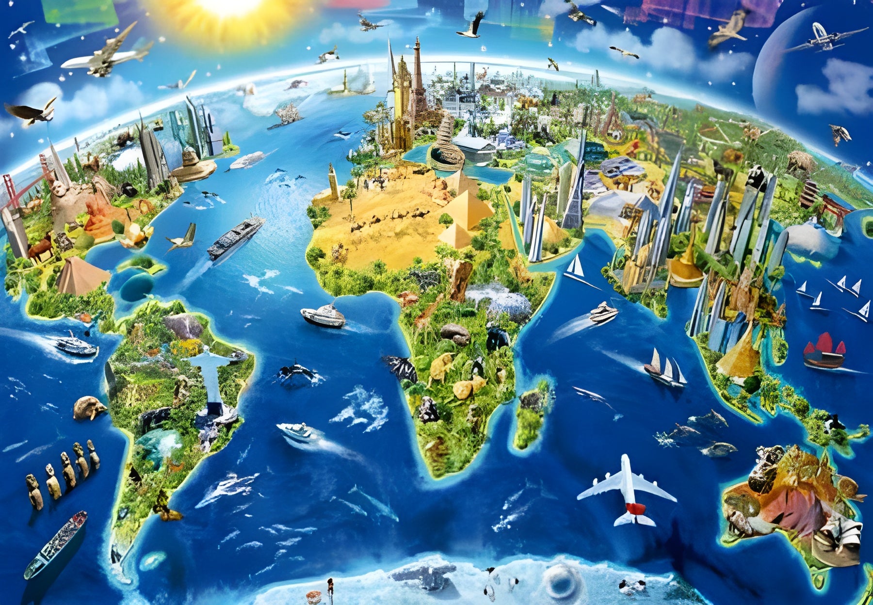 World Landmarks,Globe (#17129)