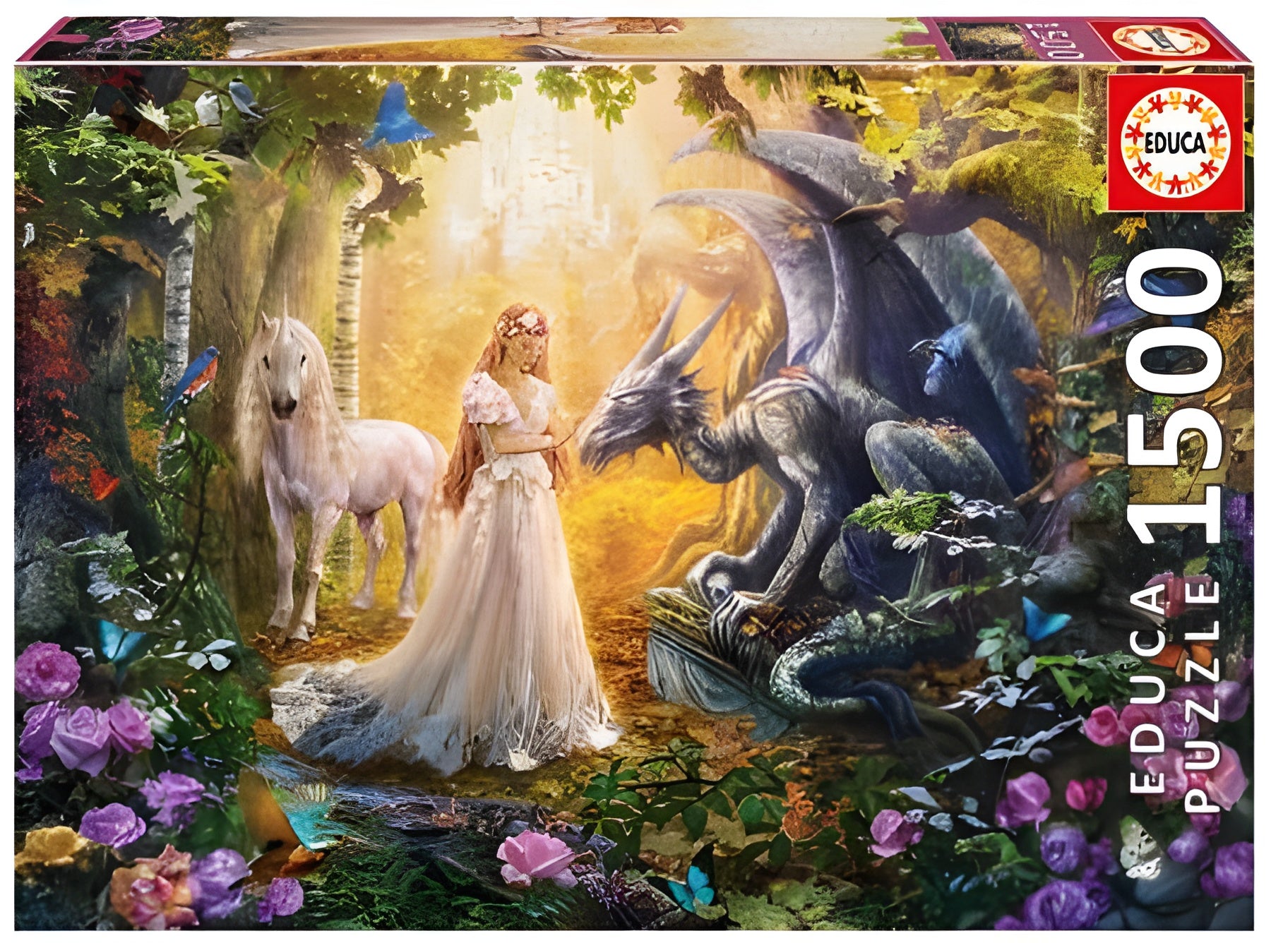 Dragon Princess and Unicorn (#17696) - 1500 Pieces Educa