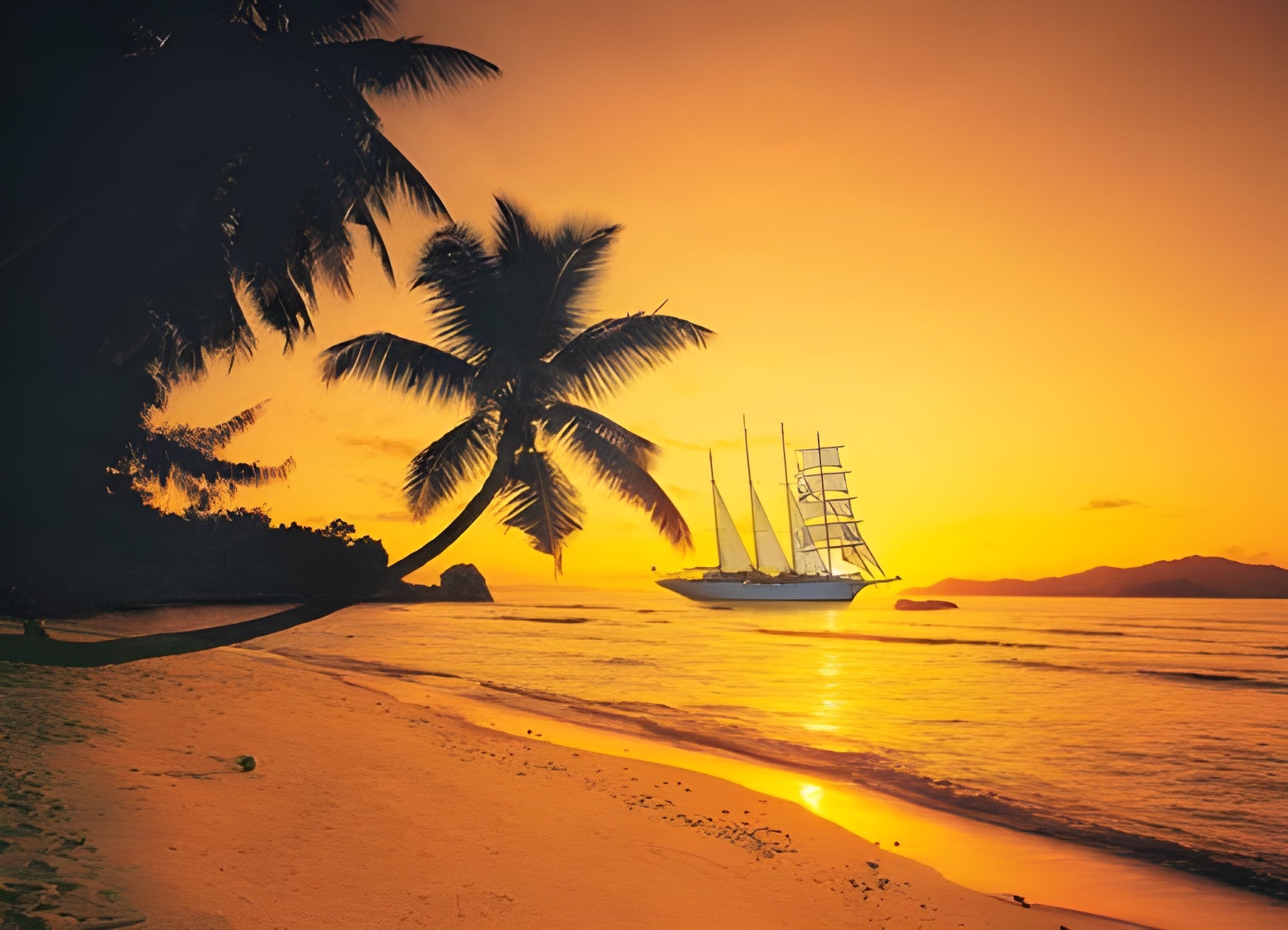 Seychelles at Sunset (#39235)