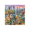Asian Landmark finished puzzle. 1500 piece puzzle of architectural wonders, this design celebrates the rich cultural heritage and remarkable beauty of Asia.