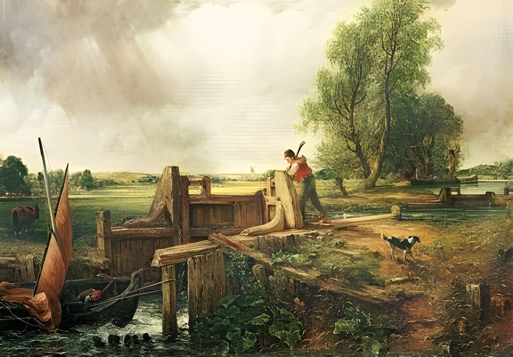 Boat Passing a Lock (791104)
